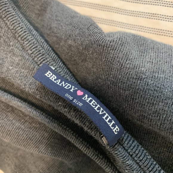 Brandy Melville Dark Grey Cropped Tank Top - Picture 3 of 3